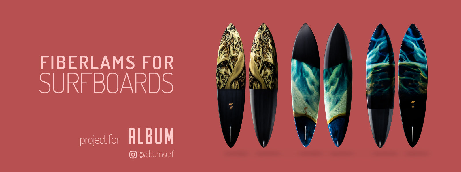 BoardLams + Album Surfboards - Printed Fiberglass